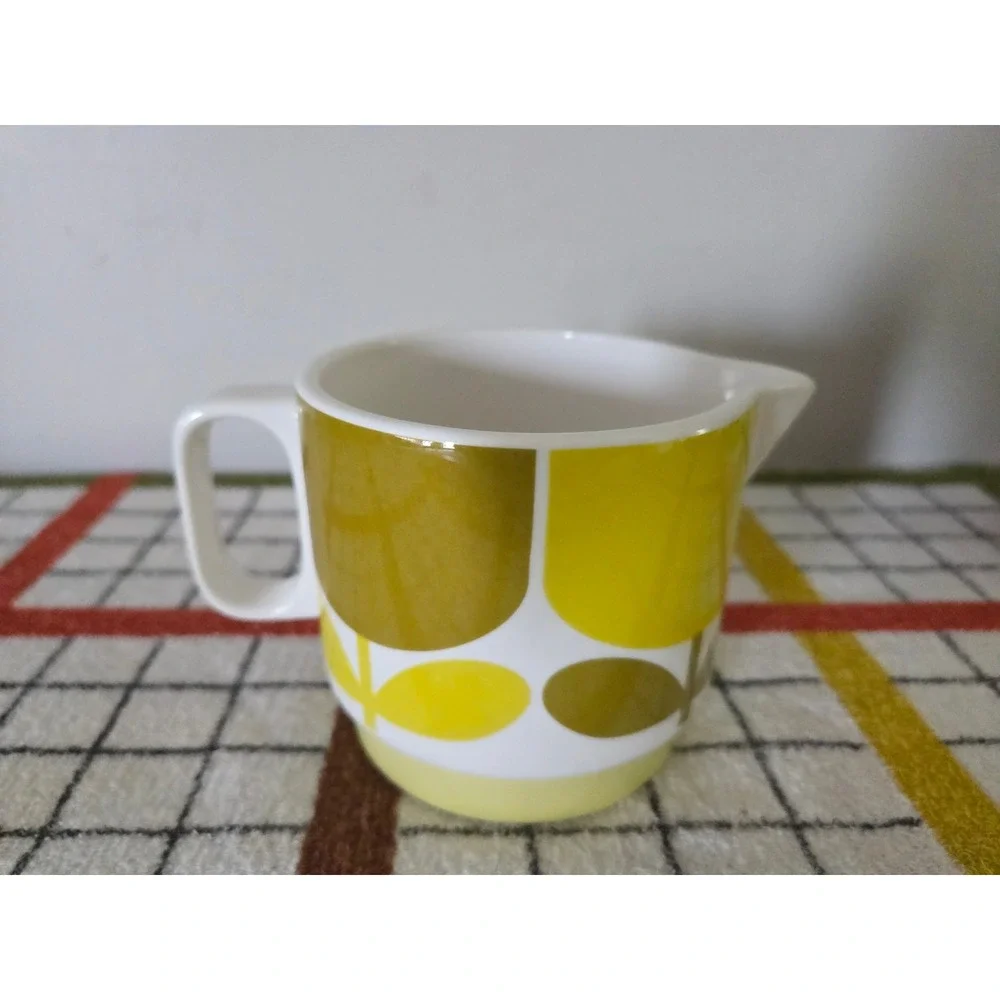 Orla Kiely Ceramic Teapot and Creamer Set Floral Stem Green Yellow Pink Retro